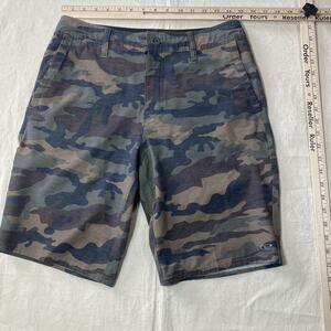 Oneill Shorts Mens Hybrid Camouflage Camo Hyperdry Green Sz 29